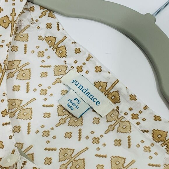 Sundance Aztec Button Down Boho Blouse Size Petite Small Women’s - Picture 10 of 11